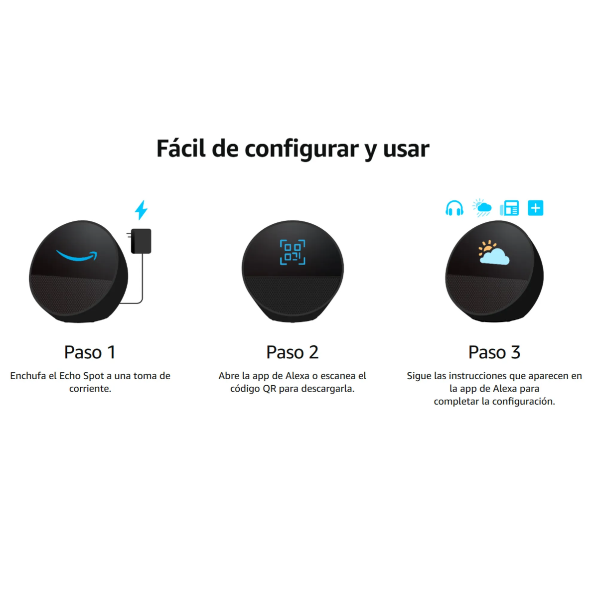 Amazon Echo Spot (2024) con Alexa – Pantalla Inteligente Compacta