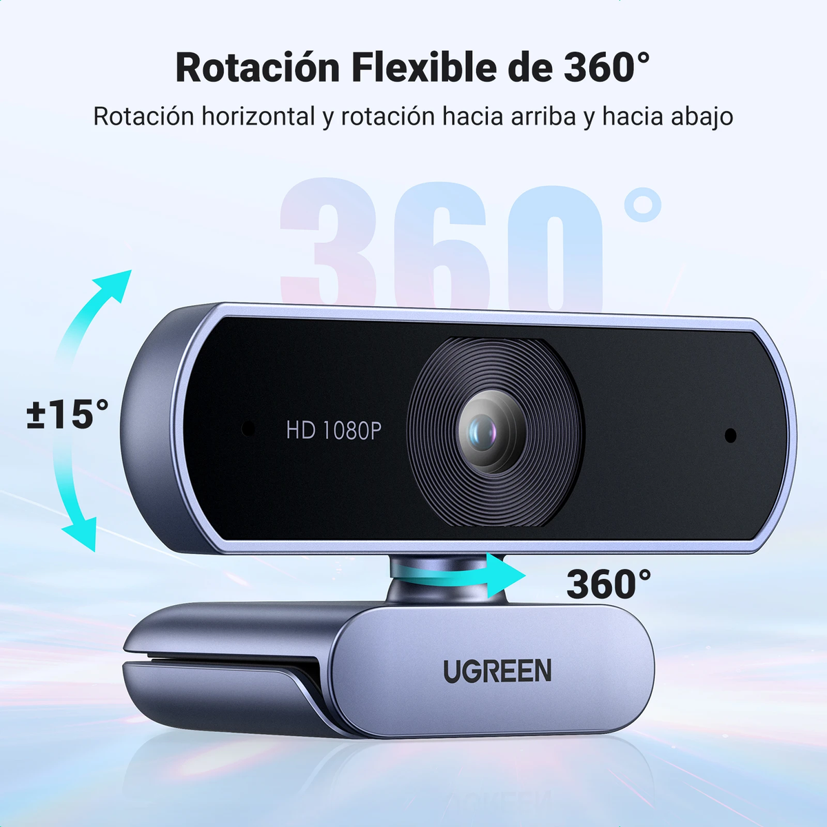 Cámara Web UGREEN Full HD 1080p – 30FPS con Micrófono Integrado